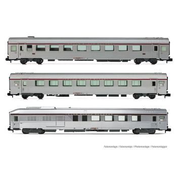 Coffret de 3 voitures TEE « Mistral », Nice - Paris, Arux + A8u + AD4tu, ép. IV, SNCF