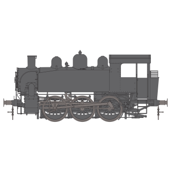 Locomotive à vapeur 030 TU grise (sans marquage), ép. III, SNCF, éch 0