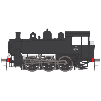 Locomotive à vapeur 030 TU 20 (Nord - Calais), ép. III, SNCF, éch 0