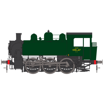 Locomotive  à vapeur 030 TU 47 (Ouest - Thouars), ép. III, SNCF, éch 0