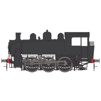 Locomotive à vapeur 030 TU noire,  ép. III, SNCF, éch 0