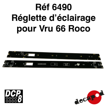 Réglette d'éclairage pour Vru 66 Roco