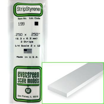 Bande de polystyrène 6,30x6,30x355 mm - EVG 199