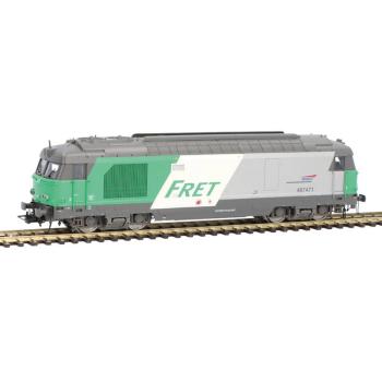 Locomotive diesel BB 467471 sans enjoliveur en livrée Fret, ép. VI, SNCF, analogique