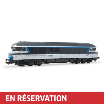Locomotive diesel CC 72006, livrée « Isabelle », bleu/argent/gris, ép. V, SNCF