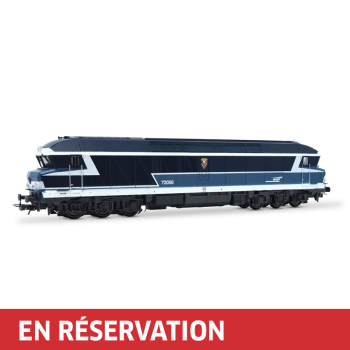 Locomotive diesel CC 72056 « La Bourboule », livrée bleue avec logo « Casquette », ép. V, SNCF