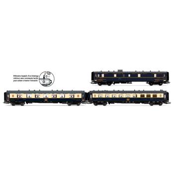 Coffret de 3 voitures Étoile du Nord, set 1/2 (1 x DD3, 1 x VP Flèche d'Or et 1 x VPC Étoile du Nord), ép. II, CIWL