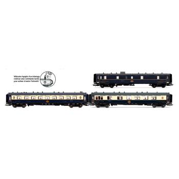Coffret de 3 voitures Étoile du Nord, set 2/2 (1 x DD3, 1 x VPC Flèche d'Or et 1 x VP Étoile du Nord), ép. II, CIWL