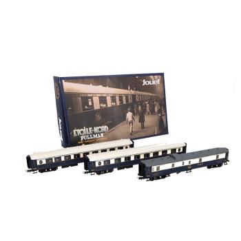 Coffret de 3 voitures Étoile du Nord, set 2/2 (1 x DD3, 1 x VPC Flèche d'Or et 1 x VP Étoile du Nord), ép. II, CIWL
