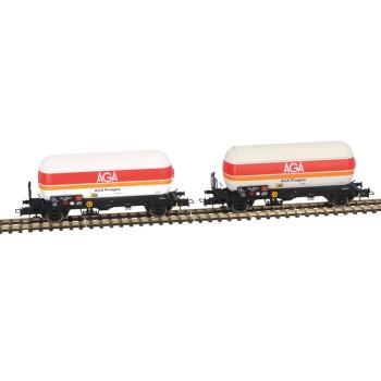 Coffret de 2 wagons gaziers à 2 essieux, « AGA Progas », ép. IV, SNCF