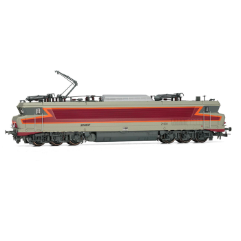 Locomotive bi-courant CC 21001, livrée TEE/Arzens avec logo "nouille", ép. IV, SNCF, avec décodeur sonore DCC