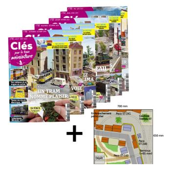 Lot Clés pour le train miniature 9 : les n°50 à 55 + Plan de réseau Un tram nommé plaisir