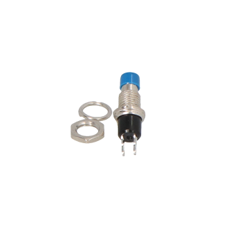 Bouton poussoir bleu