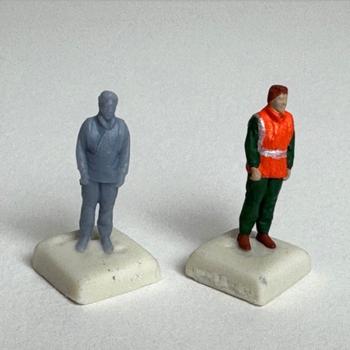Homme avec gilet de sécu - Personnage à peindre
