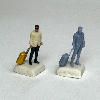 Passager avec valise - Personnage à peindre