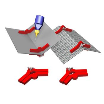 Ensemble de 2 équerres aimantées à angles réglables pour  toiture en kit