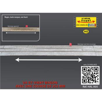 Piste pour va-et-vient de wagon