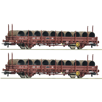 Coffret de 2 wagons à ranchers pivotants type Ks