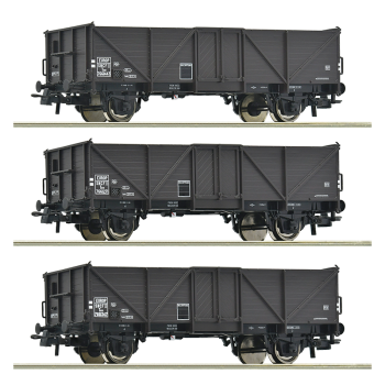 Coffret de 3 wagons de marchandises ouverts
