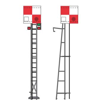 Signal mécanique unifié - Carré sur mât échelle PLM