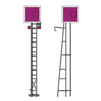 Signal PLM sur mât en treillis - Carré Violet, ép. II à V