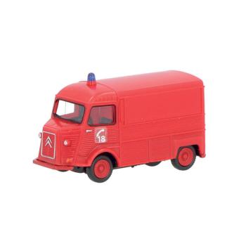 Fourgon Citroën type HY, rouge sigle pompiers 18, 1970-1981